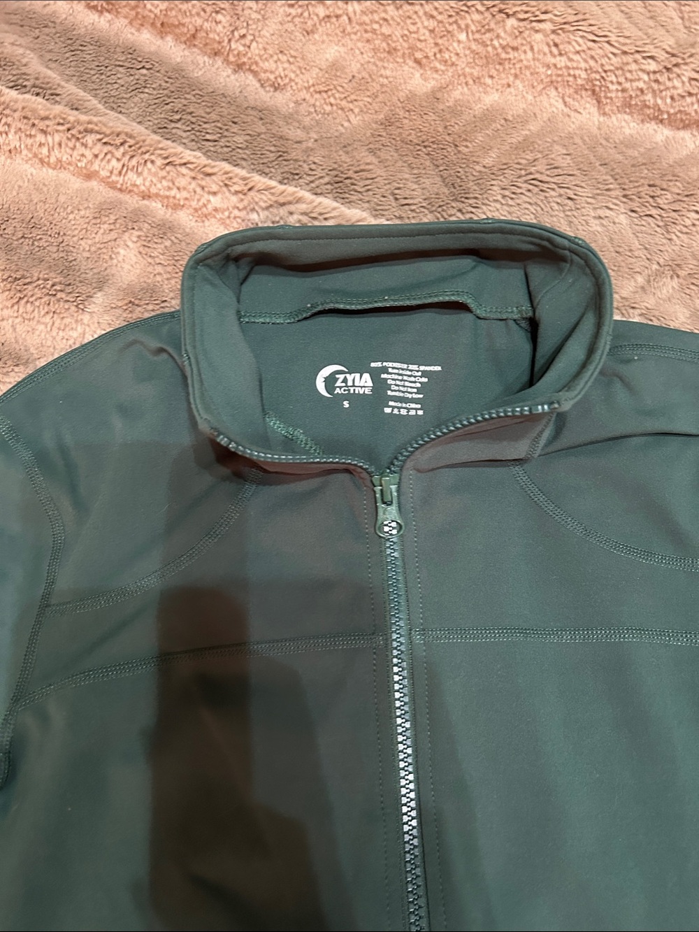 Zyia Active Lightweight Dark Green 3/4 Zip Pullover